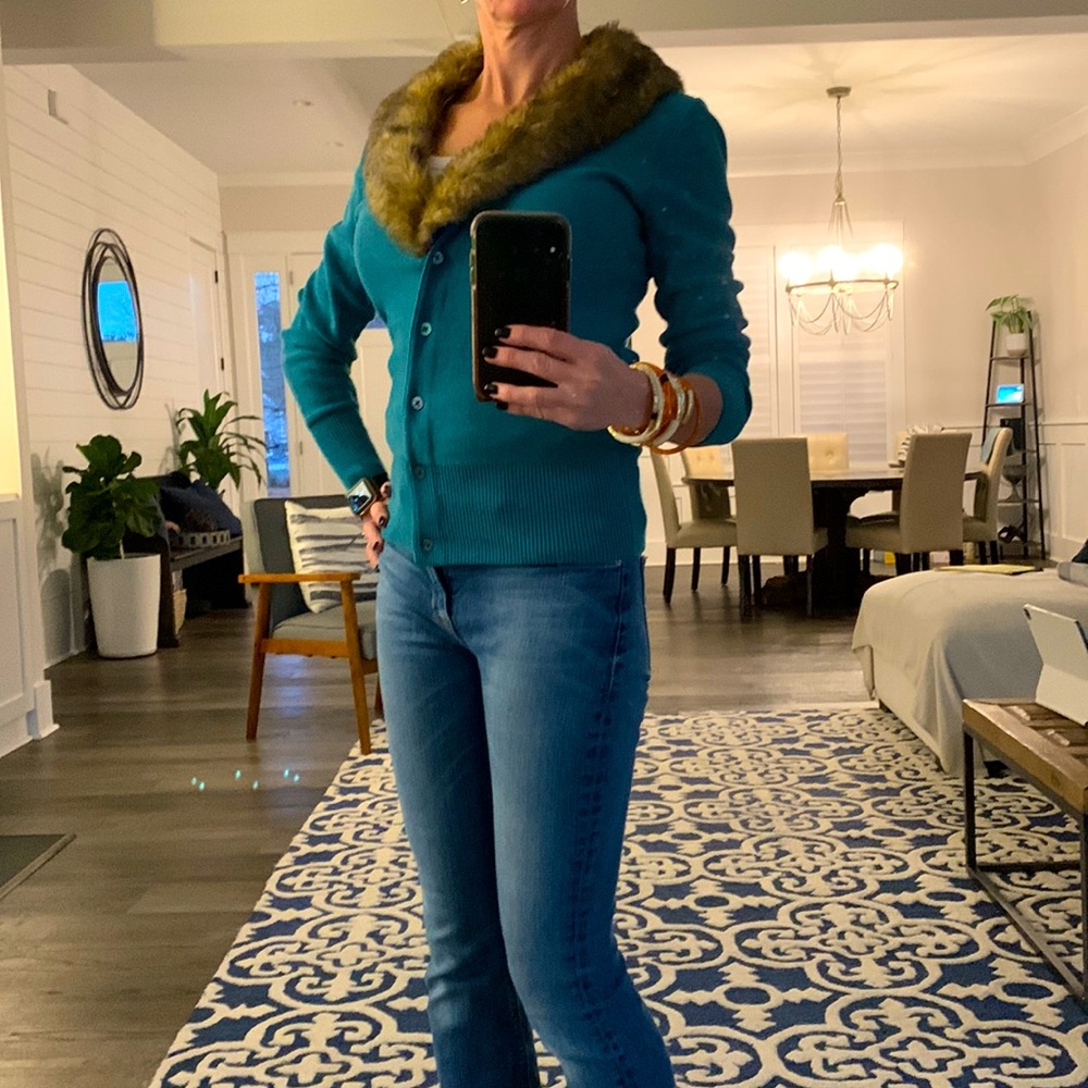 Cabi Faux Fur Cardigan